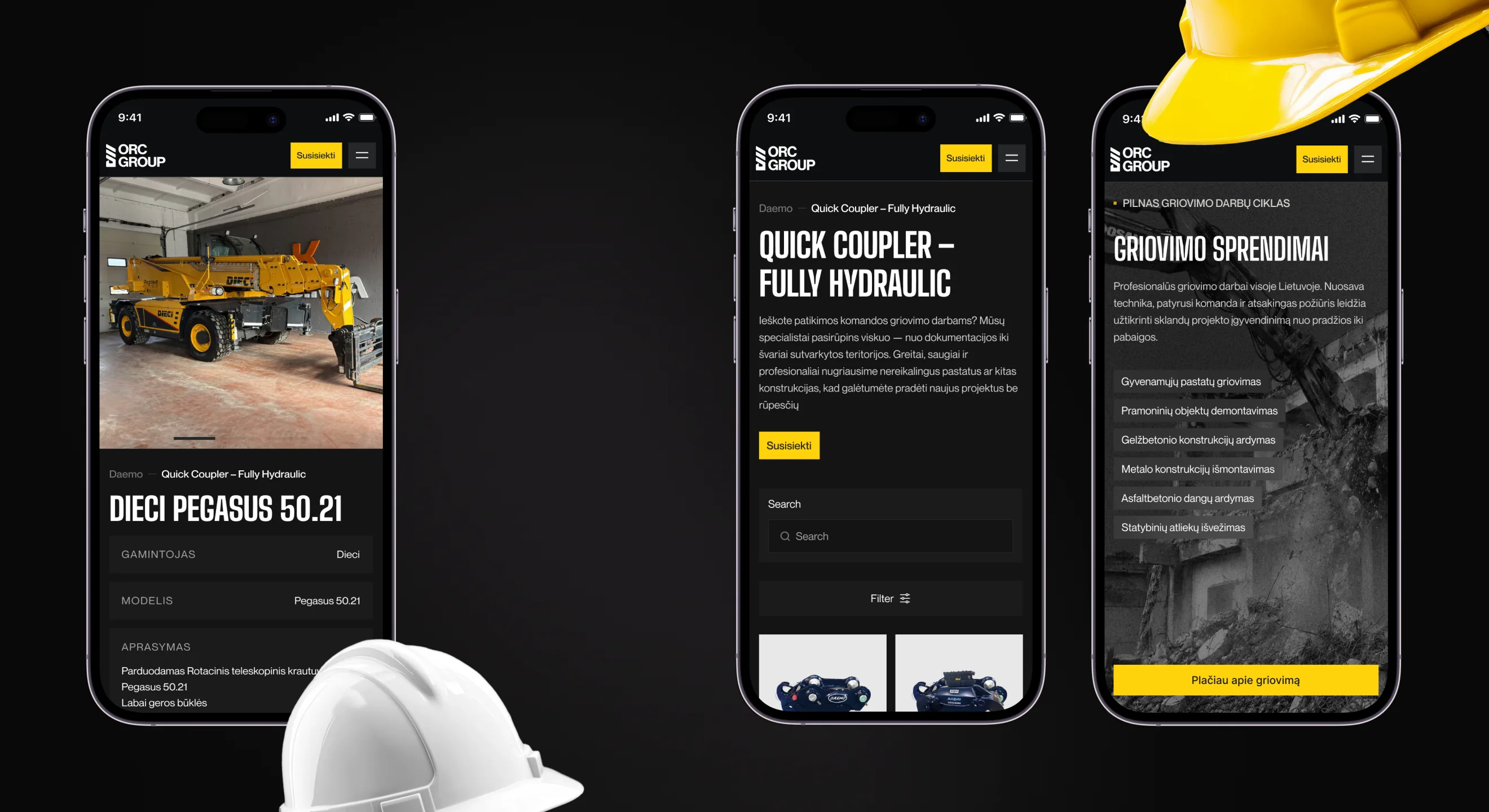 MB ORC Group equipment rental listings