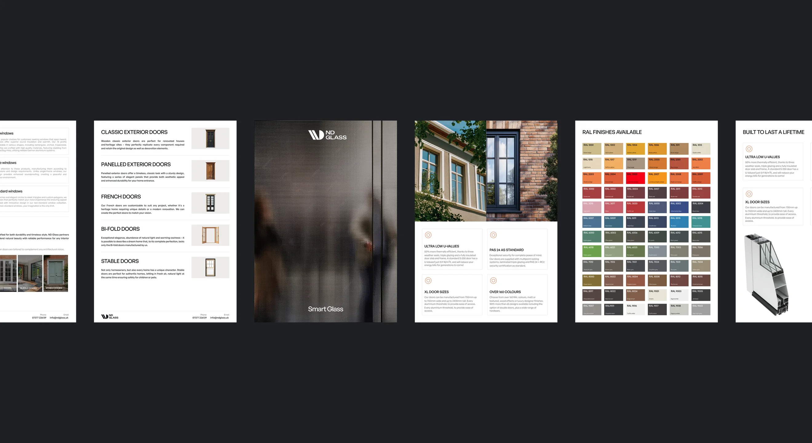 ND Glass brochure design