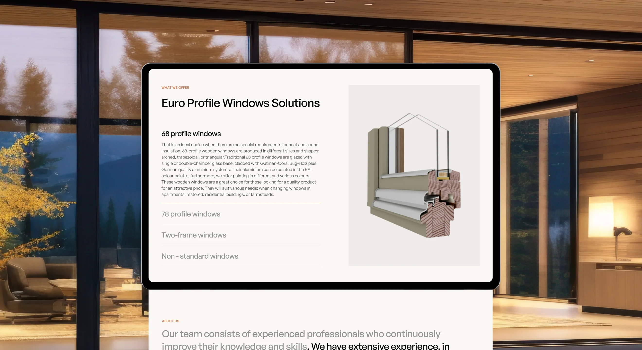 ND Glass website product page