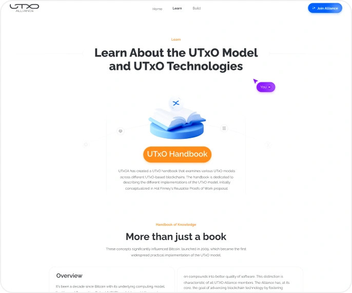 UTXO Alliance Learn page