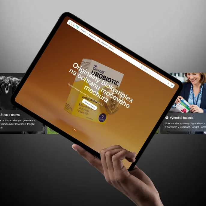 VOLMI use-case category navigation on a tablet