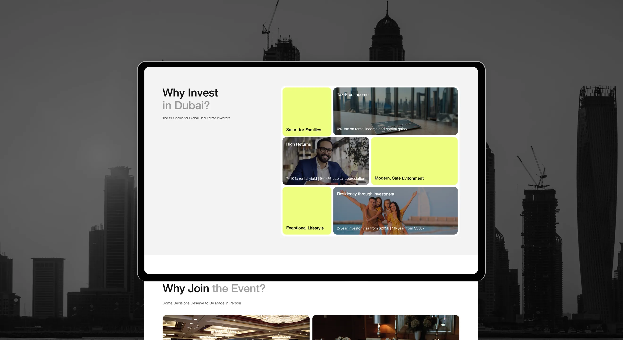 Zerra website on a tablet