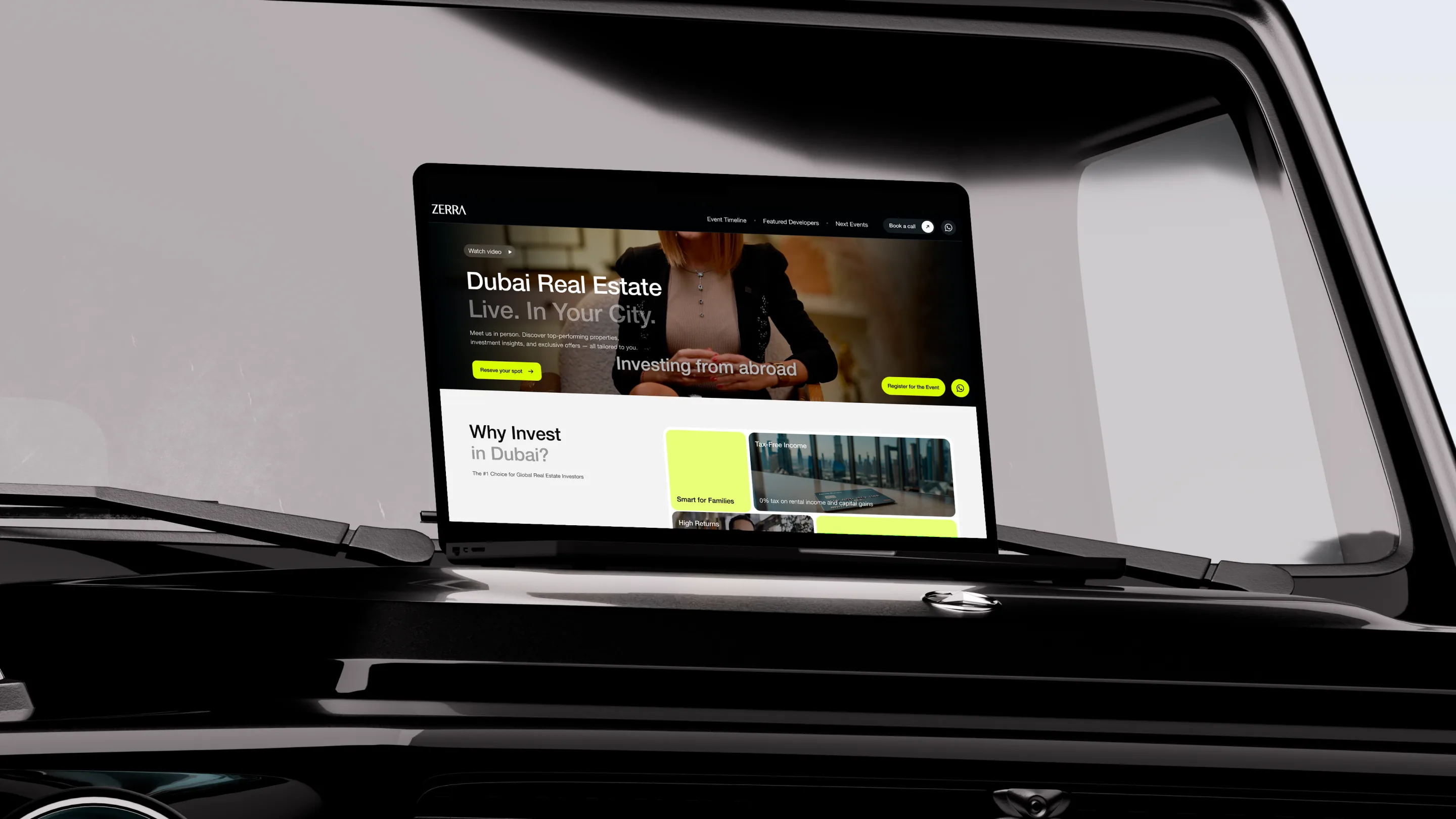 Zerra homepage preview